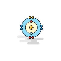 Flat Atoms Icon Vector