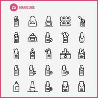 paquete de iconos de línea de manicura para diseñadores y desarrolladores vector