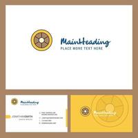 Wheel Logo design with Tagline Front and Back Busienss Card Template Vector Creative Design