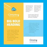 Cloud circuit Business Company Poster Template with place for text and images vector background