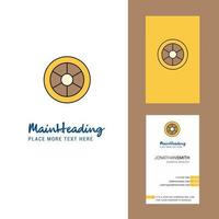 Wheel Creative Logo and business card vertical Design Vector