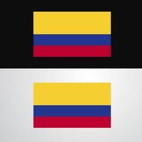 diseño de banner de bandera de colombia vector