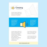 Template layout for Volume comany profile annual report presentations leaflet Brochure Vector Background