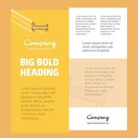 Bed Business Company Poster Template with place for text and images vector background