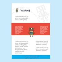 Template layout for Robots comany profile annual report presentations leaflet Brochure Vector Background