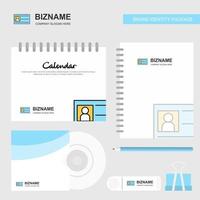 ID card Logo Calendar Template CD Cover Diary and USB Brand Stationary Package Design Vector Template