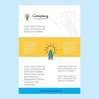 Template layout for Idea comany profile annual report presentations leaflet Brochure Vector Background