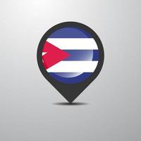 pin de mapa de cuba vector