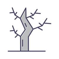 icono de vector de árbol seco