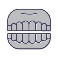 icono de vector de dentadura postiza