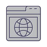 icono de vector de navegador web