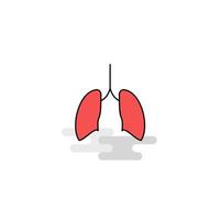 Flat Lungs Icon Vector