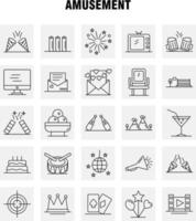 icono de línea de diversión para impresión web y kit de uxui móvil, como pantalla de monitor, medios de reproducción, parque de atracciones, confeti, confeti, pictograma, paquete, vector