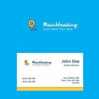 Bulb with gear logo Design with business card template Elegant corporate identity Vector