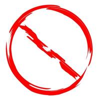 Stop sign icon on a white background. Great for road marking logos, hazards. The warning circle is red. vector