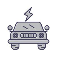 icono de vector de coche eléctrico