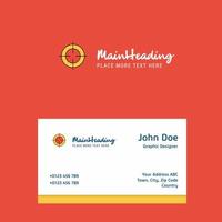 Focus logo Design with business card template Elegant corporate identity Vector