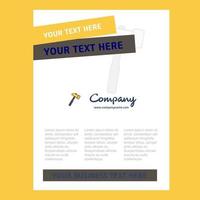 Hammer Title Page Design for Company profile annual report presentations leaflet Brochure Vector Background