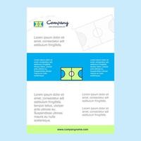 Template layout for Football ground comany profile annual report presentations leaflet Brochure Vector Background