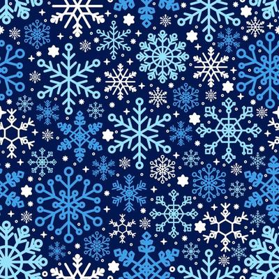 Snowflakes Seamless Pattern Background