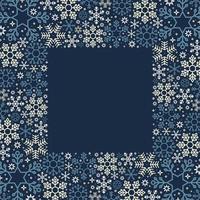 Snowflakes Winter Border Frame Background vector