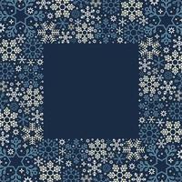 Snowflakes Winter Border Frame Background vector