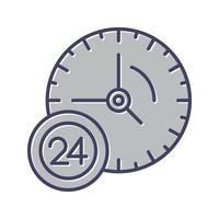 Icono de vector de servicio 24 horas