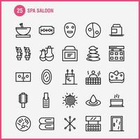 Spa Saloon Line Icon Pack For Designers And Developers Icons Of Food Travel Eat Soup Cream Cream Jar Spa Vector