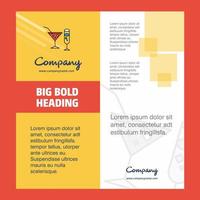 Drinks Company Brochure Title Page Design Company profile annual report presentations leaflet Vector Background