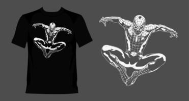 diseño gráfico de esbozo de spiderman, para estampados de camisetas, ilustración vectorial vector