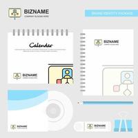 Presentation Logo Calendar Template CD Cover Diary and USB Brand Stationary Package Design Vector Template