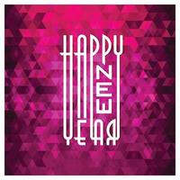 Happy New Year Typography with abstract background design vector