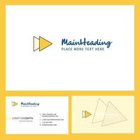 Forward Logo design with Tagline Front and Back Busienss Card Template Vector Creative Design