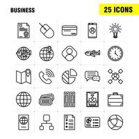 Business Line Icons Set For Infographics Mobile UXUI Kit And Print Design Include Laptop Graph Graph Laptop Computer Dart Game Focus Eps 10 Vector