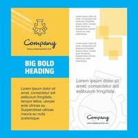 Flask Company Brochure Title Page Design Company profile annual report presentations leaflet Vector Background