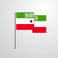 Somaliland waving Flag design vector