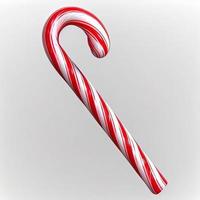 3d christmas candy cane on isolated white background. Holiday, celebration, december, merry christmas photo