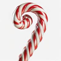 3d christmas candy cane on isolated white background. Holiday, celebration, december, merry christmas photo