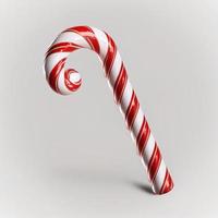 3d christmas candy cane on isolated white background. Holiday, celebration, december, merry christmas photo