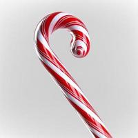 3d christmas candy cane on isolated white background. Holiday, celebration, december, merry christmas photo