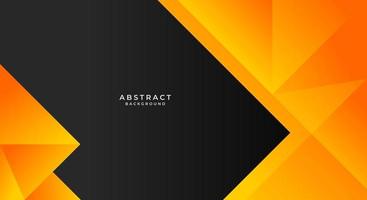 Black and orange gradient polygonal background vector