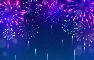 Colorful Fireworks Background vector