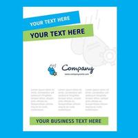 Water control Title Page Design for Company profile annual report presentations leaflet Brochure Vector Background