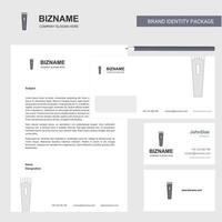 Trimmer Business Letterhead Envelope and visiting Card Design vector template