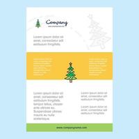 Template layout for Christmas calendar comany profile annual report presentations leaflet Brochure Vector Background