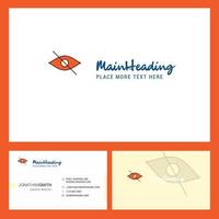 Not seen Logo design with Tagline Front and Back Busienss Card Template Vector Creative Design