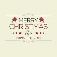 Christmas card design with elegant design and light background vector