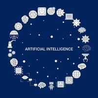 Creative Artificial Intelligence icon Background vector