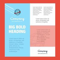 Globe Business Company Poster Template with place for text and images vector background