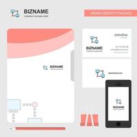 Computer networks Business Logo File Cover Visiting Card and Mobile App Design Vector Illustration